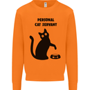 Personal Cat Servant Funny Pet Mens Sweatshirt Jumper Orange