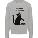 Personal Cat Servant Funny Pet Mens Sweatshirt Jumper Sports Grey