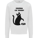 Personal Cat Servant Funny Pet Mens Sweatshirt Jumper White
