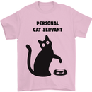 Personal Cat Servant Funny Pet Mens T-Shirt Cotton Gildan Light Pink