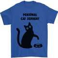 Personal Cat Servant Funny Pet Mens T-Shirt Cotton Gildan Royal Blue
