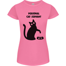 Personal Cat Servant Funny Pet Womens Petite Cut T-Shirt Azalea
