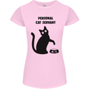 Personal Cat Servant Funny Pet Womens Petite Cut T-Shirt Light Pink