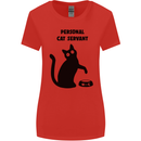 Personal Cat Servant Funny Pet Womens Wider Cut T-Shirt Red