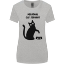 Personal Cat Servant Funny Pet Womens Wider Cut T-Shirt Sports Grey