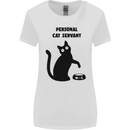 Personal Cat Servant Funny Pet Womens Wider Cut T-Shirt White