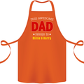 Personalised This Awesome Dad Belongs to Cotton Apron 100% Organic Orange