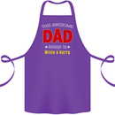Personalised This Awesome Dad Belongs to Cotton Apron 100% Organic Purple