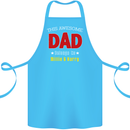 Personalised This Awesome Dad Belongs to Cotton Apron 100% Organic Turquoise