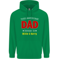 Personalised This Awesome Dad Belongs to Mens 80% Cotton Hoodie Irish Green