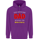 Personalised This Awesome Dad Belongs to Mens 80% Cotton Hoodie Purple