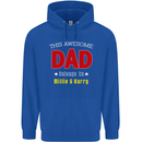 Personalised This Awesome Dad Belongs to Mens 80% Cotton Hoodie Royal Blue