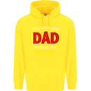 Personalised This Awesome Dad Belongs to Mens 80% Cotton Hoodie Yellow