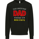 Personalised This Awesome Dad Belongs to Mens Sweatshirt Jumper Black