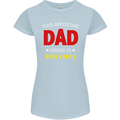 Personalised This Awesome Dad Belongs to Womens Petite Cut T-Shirt Light Blue