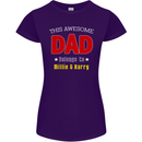 Personalised This Awesome Dad Belongs to Womens Petite Cut T-Shirt Purple