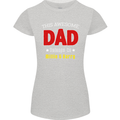 Personalised This Awesome Dad Belongs to Womens Petite Cut T-Shirt Sports Grey