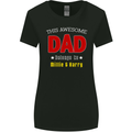 Personalised This Awesome Dad Belongs to Womens Wider Cut T-Shirt Black