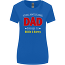 Personalised This Awesome Dad Belongs to Womens Wider Cut T-Shirt Royal Blue