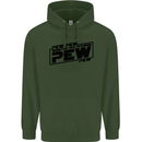 Pew Pew Pew Funny SCI-FI Movie Lightsaber Childrens Kids Hoodie Forest Green