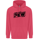 Pew Pew Pew Funny SCI-FI Movie Lightsaber Childrens Kids Hoodie Heliconia