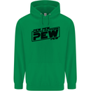 Pew Pew Pew Funny SCI-FI Movie Lightsaber Childrens Kids Hoodie Irish Green