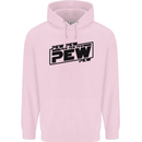 Pew Pew Pew Funny SCI-FI Movie Lightsaber Childrens Kids Hoodie Light Pink