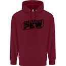 Pew Pew Pew Funny SCI-FI Movie Lightsaber Childrens Kids Hoodie Maroon