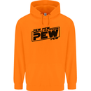 Pew Pew Pew Funny SCI-FI Movie Lightsaber Childrens Kids Hoodie Orange