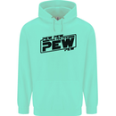 Pew Pew Pew Funny SCI-FI Movie Lightsaber Childrens Kids Hoodie Peppermint