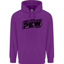 Pew Pew Pew Funny SCI-FI Movie Lightsaber Childrens Kids Hoodie Purple