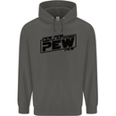 Pew Pew Pew Funny SCI-FI Movie Lightsaber Childrens Kids Hoodie Storm Grey