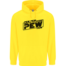 Pew Pew Pew Funny SCI-FI Movie Lightsaber Childrens Kids Hoodie Yellow