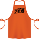 Pew Pew Pew Funny SCI-FI Movie Lightsaber Cotton Apron 100% Organic Orange