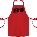 Pew Pew Pew Funny SCI-FI Movie Lightsaber Cotton Apron 100% Organic Red