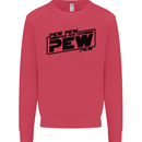 Pew Pew Pew Funny SCI-FI Movie Lightsaber Kids Sweatshirt Jumper Heliconia