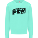 Pew Pew Pew Funny SCI-FI Movie Lightsaber Kids Sweatshirt Jumper Peppermint