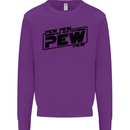 Pew Pew Pew Funny SCI-FI Movie Lightsaber Kids Sweatshirt Jumper Purple