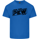 Pew Pew Pew Funny SCI-FI Movie Lightsaber Kids T-Shirt Childrens Royal Blue