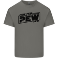 Pew Pew Pew Funny SCI-FI Movie Lightsaber Mens Cotton T-Shirt Tee Top Charcoal