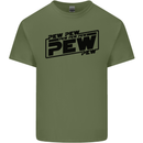Pew Pew Pew Funny SCI-FI Movie Lightsaber Mens Cotton T-Shirt Tee Top Military Green