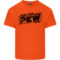 Pew Pew Pew Funny SCI-FI Movie Lightsaber Mens Cotton T-Shirt Tee Top Orange