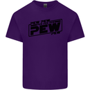Pew Pew Pew Funny SCI-FI Movie Lightsaber Mens Cotton T-Shirt Tee Top Purple