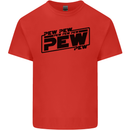 Pew Pew Pew Funny SCI-FI Movie Lightsaber Mens Cotton T-Shirt Tee Top Red