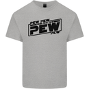 Pew Pew Pew Funny SCI-FI Movie Lightsaber Mens Cotton T-Shirt Tee Top Sports Grey