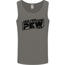 Pew Pew Pew Funny SCI-FI Movie Lightsaber Mens Vest Tank Top Charcoal
