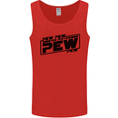Pew Pew Pew Funny SCI-FI Movie Lightsaber Mens Vest Tank Top Red