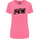 Pew Pew Pew Funny SCI-FI Movie Lightsaber Womens Wider Cut T-Shirt Azalea