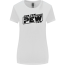 Pew Pew Pew Funny SCI-FI Movie Lightsaber Womens Wider Cut T-Shirt White