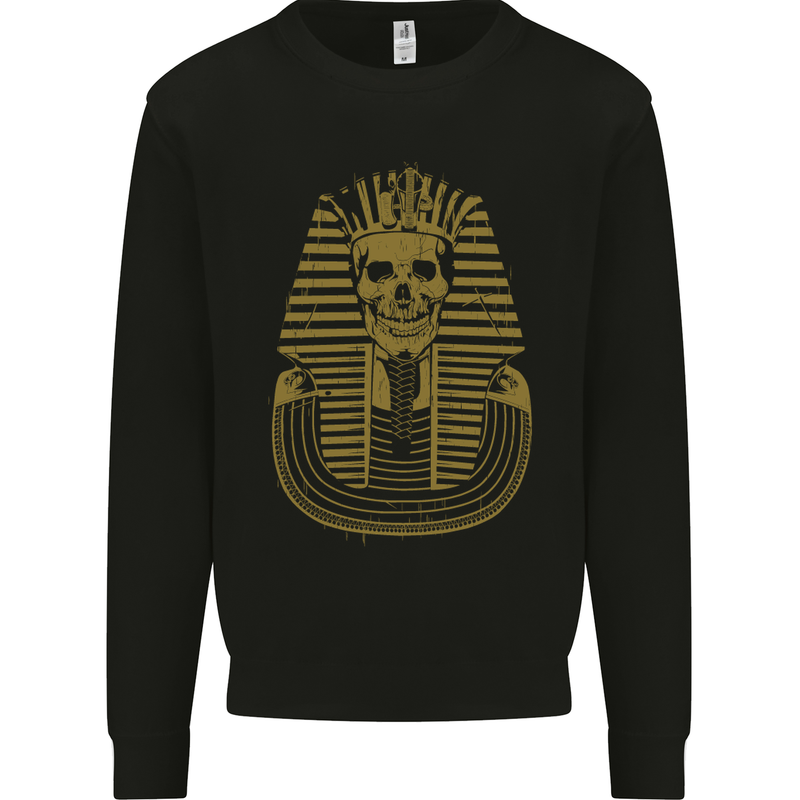 Pharaoh Skull Ancient Egypt Mens Sweatshirt Jumper Black